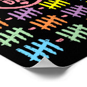 Dag Regenboog lijnen Tally markeert 100 dagen van  Poster (Hoek)