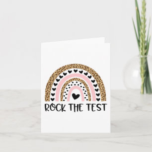 Dag Rock De Test Docent Grappige Regenboog Testdag Kaart
