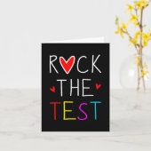 Dag Rock De Test Docent Testdag Funny Teache Kaart (Gele Bloem)