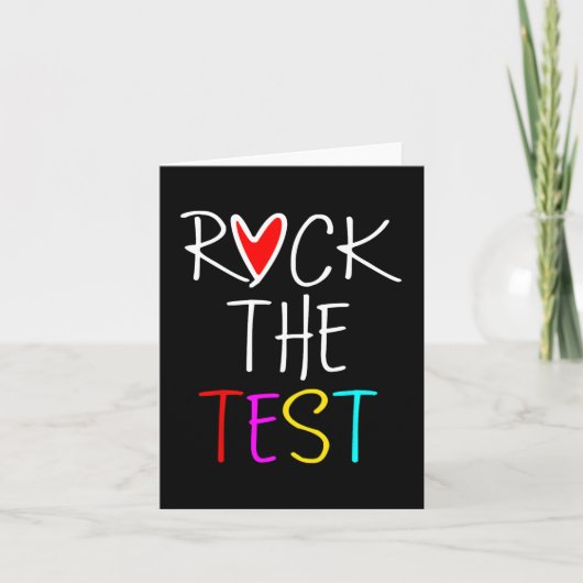 Dag Rock De Test Docent Testdag Funny Teache Kaart (Voorkant)