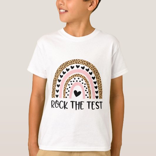 Dag Rock De Test Leraar Grappige Regenboog Testen T-shirt (Voorkant)