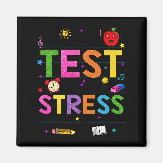 Dag Rock De Test Leraar Grappige Testdag Studen Magneet (Voorkant)
