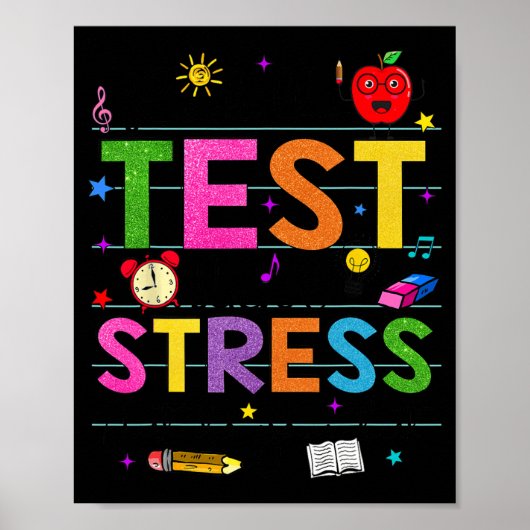 Dag Rock De Test Leraar Grappige Testdag Studen Poster (Voorkant)