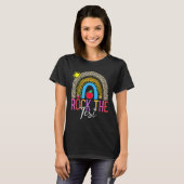 Dag Rock De Test Leraar Testdag Luipaard Regen T-shirt (Voorkant volledig)