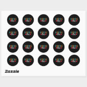 Dag Rock De Test Leraar Testen Dag 1 Ronde Sticker (Vel)