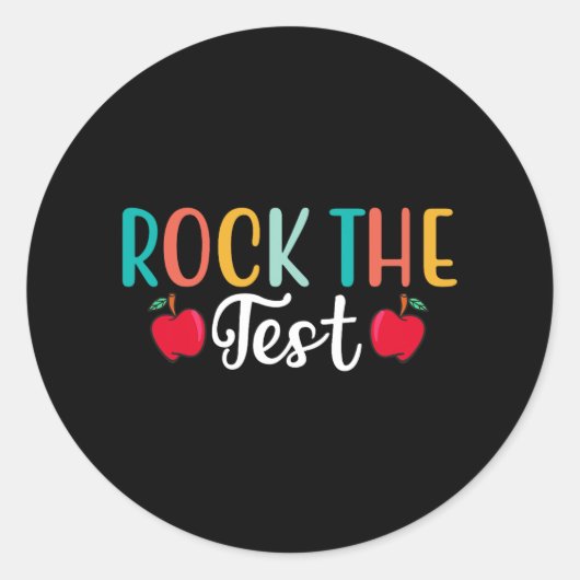 Dag Rock De Test Leraar Testen Dag 1 Ronde Sticker (Voorkant)