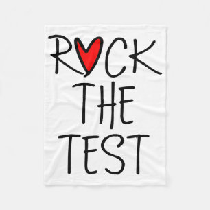 Dag Rock De Test Leraar Testen Dag Grappige Leraar Fleece Deken