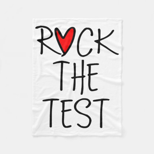 Dag Rock De Test Leraar Testen Dag Grappige Leraar Fleece Deken (Voorkant)