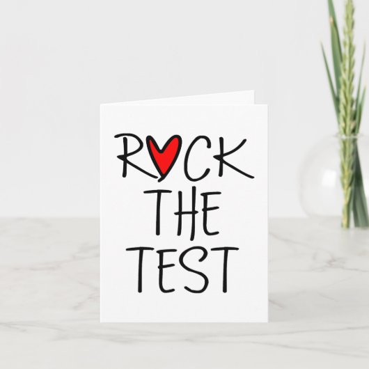 Dag Rock De Test Leraar Testen Dag Grappige Leraar Kaart (Voorkant)