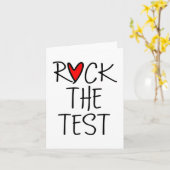 Dag Rock De Test Leraar Testen Dag Grappige Leraar Kaart (Gele Bloem)