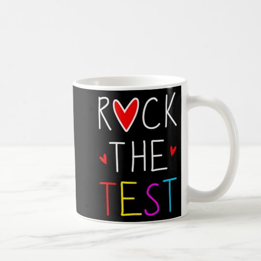 Dag Rock De Test Leraar Testen Dag Grappige Leraar Koffiemok (Rechts)