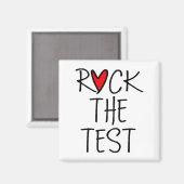 Dag Rock De Test Leraar Testen Dag Grappige Leraar Magneet (Voorkant / Achterkant)