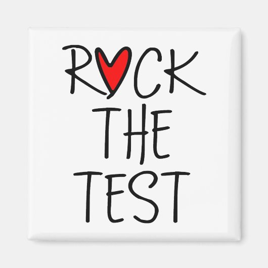 Dag Rock De Test Leraar Testen Dag Grappige Leraar Magneet (Voorkant)