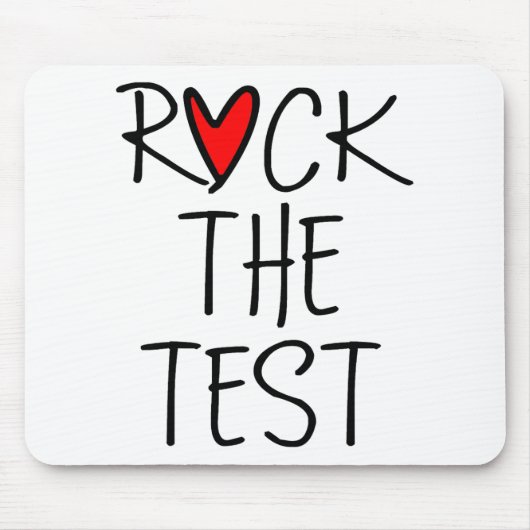 Dag Rock De Test Leraar Testen Dag Grappige Leraar Muismat (Voorkant)