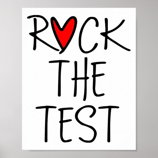 Dag Rock De Test Leraar Testen Dag Grappige Leraar Poster (Voorkant)