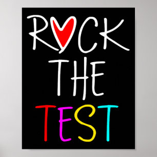 Dag Rock De Test Leraar Testen Dag Grappige Leraar Poster