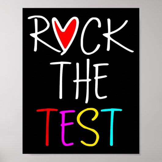 Dag Rock De Test Leraar Testen Dag Grappige Leraar Poster (Voorkant)
