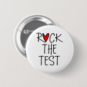 Dag Rock De Test Leraar Testen Dag Grappige Leraar Ronde Button 5,7 Cm (Voorkant /achterkant)