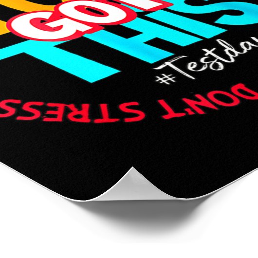 Dag Rock De Test Leraar Testing Dag Je Heb Dit Poster (Hoek)