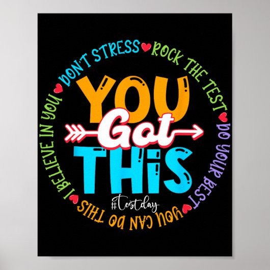 Dag Rock De Test Leraar Testing Dag Je Heb Dit Poster (Voorkant)