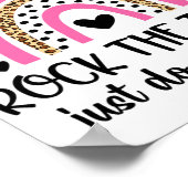 Dag Rock De Test Regenboog Leraar Grappige Testen Poster (Hoek)
