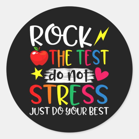 Dag Rock Test Leraar Test Dag Leraar Ronde Sticker (Voorkant)