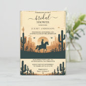 Dag Rodeo Retro Paard Rustiek Western Vrijgezellen Kaart (Staand voorkant)