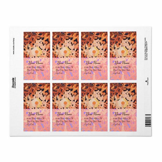 DAG, rood bruin zwart Etiket (Full Sheet)