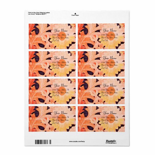 DAG, rood bruin zwart Etiket (Full Sheet)