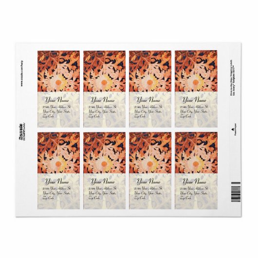 DAG, rood bruin zwart Etiket (Full Sheet)