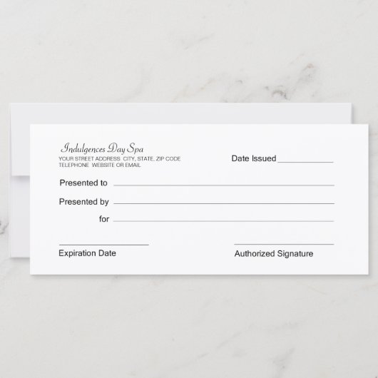 Dag, ruimte of Salon Cadeaus (Achterkant)