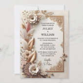 Dag Satijn Stof Fluweel Kant Linnen Papier Bruilof Kaart (Voorkant)