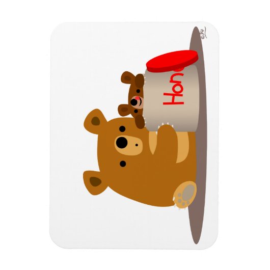 Dag schatje! Zachte cartoonberen flexibele magneet (Verticaal)