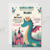 Dag Schattigee Kinder Hero Boys Meisjes Dragon 1e  Kaart (Voorkant)