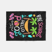 Dag School Beach T Ball T-shirt Hammock Fleece Deken (Voorkant (Horizontaal))