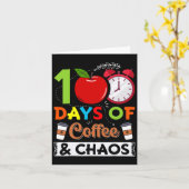 Dag School kostuum leraar 100 dagen koffie en Kaart (Gele Bloem)