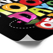 Dag School T-shirt - Mijn docent overleefde 100 da Poster (Hoek)