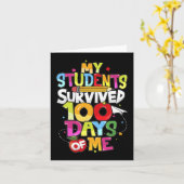 Dag School T-shirt - Mijn studenten overleefden 10 Kaart (Gele Bloem)