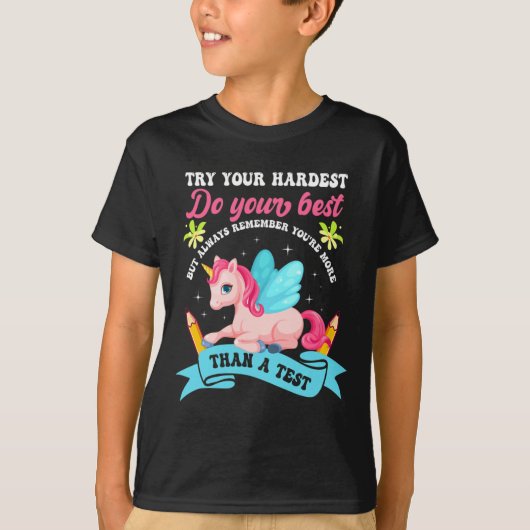 Dag Shirt Eenhoorn Test Dag (Voorkant)