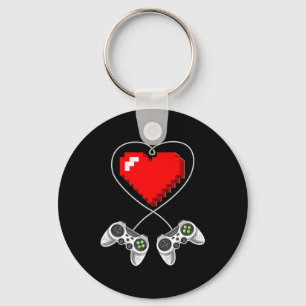 Dag Shirten Video Game Controller Hart Gamer Sleutelhanger