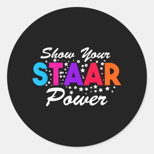 Dag Show Uw Staar Power Student Docent Ronde Sticker (Voorkant)