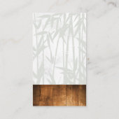 Dag Spa Bamboe Hout Trim Achtergrond Visitekaartje (Achterkant)