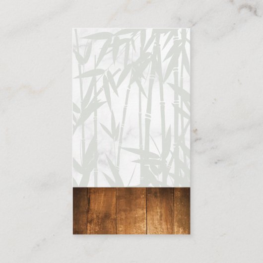 Dag Spa Bamboe Hout Trim Achtergrond Visitekaartje (Achterkant)