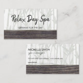 Dag Spa Bamboe Houten Afspraakkaart Afsprakenkaartje (Voorkant / Achterkant)