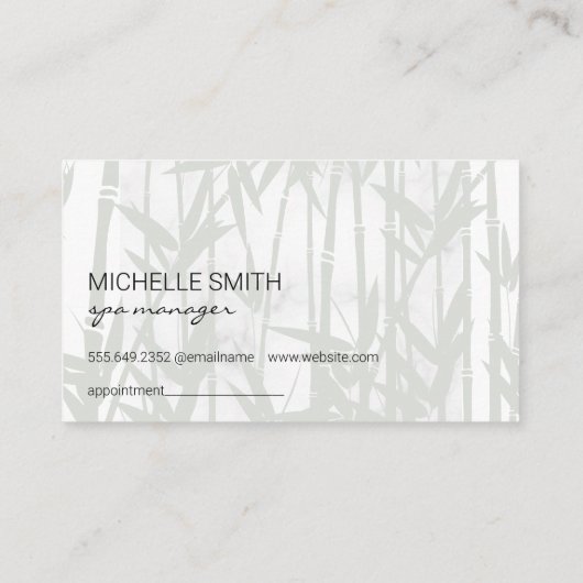 Dag Spa Bamboe Houten Trim Afspraakkaart Afsprakenkaartje (Achterkant)