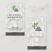 Dag Spa Bamboo Wood Trim met logo Visitekaartje (Voorkant / Achterkant)