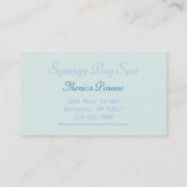 Dag Spa en Salon Visitekaartje (Achterkant)