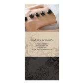 Dag Spa Massage Therapy Price List {Beige} Reclamekaart (Voorkant)