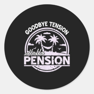 Dag Spanning Hallo Pensioen Ontspannen Tijd Stemmi Ronde Sticker