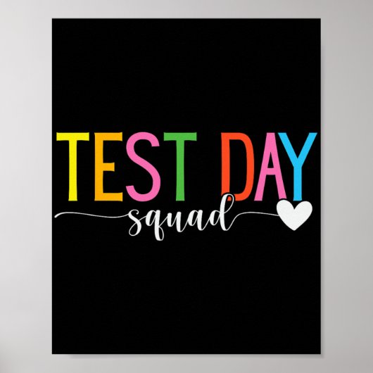 Dag Squad Leraar Testen Coördinator Grappig Poster (Voorkant)